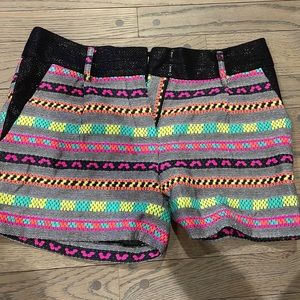 Milly Neon Stripe Shorts - size 2